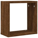 vidaXL Rafturi cuburi de perete 4 buc Stejar maro 30x15x30 cm vidaXL Rafturi cuburi de perete 4 buc Stejar maro 30x15x30 cm