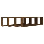 vidaXL Rafturi de perete cub, 4 buc., stejar fumuriu 100x15x30 cm lemn vidaXL Rafturi de perete cub, 4 buc., stejar fumuriu 100x15x30 cm lemn