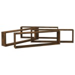 vidaXL Rafturi de perete cub, 4 buc., stejar fumuriu 100x15x30 cm lemn vidaXL Rafturi de perete cub, 4 buc., stejar fumuriu 100x15x30 cm lemn