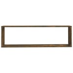 vidaXL Rafturi de perete cub, 4 buc., stejar fumuriu 100x15x30 cm lemn vidaXL Rafturi de perete cub, 4 buc., stejar fumuriu 100x15x30 cm lemn