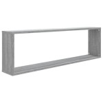 vidaXL Rafturi de perete cub, 4 buc., gri sonoma, 100x15x30 cm, lemn