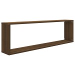 vidaXL Rafturi de perete cub, 2 buc., stejar maro 100x15x30 cm lemn vidaXL Rafturi de perete cub, 2 buc., stejar maro 100x15x30 cm lemn