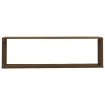 vidaXL Rafturi de perete cub, 2 buc., stejar maro 100x15x30 cm lemn vidaXL Rafturi de perete cub, 2 buc., stejar maro 100x15x30 cm lemn