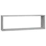 vidaXL Rafturi de perete cub, 2 buc., gri sonoma, 80x15x26,5 cm, lemn vidaXL Rafturi de perete cub, 2 buc., gri sonoma, 80x15x26,5 cm, lemn