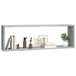 vidaXL Rafturi de perete cub, 4 buc., gri sonoma, 80x15x26,5 cm, lemn