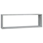 vidaXL Rafturi de perete cub, 4 buc., gri sonoma, 80x15x26,5 cm, lemn