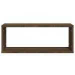 vidaXL Rafturi de perete cub, 2 buc., stejar maro, 60x15x23 cm, lemn