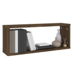 vidaXL Rafturi de perete cub, 2 buc., stejar maro, 60x15x23 cm, lemn