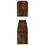 vidaXL Raft colț perete 2 buc. stejar fumuriu 100x15x20 cm lemn
