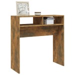 vidaXL Măsuță consolă, stejar fumuriu, 78x30x80 cm, lemn prelucrat vidaXL Măsuță consolă, stejar fumuriu, 78x30x80 cm, lemn prelucrat