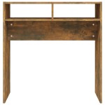 vidaXL Măsuță consolă, stejar fumuriu, 78x30x80 cm, lemn prelucrat vidaXL Măsuță consolă, stejar fumuriu, 78x30x80 cm, lemn prelucrat