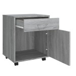 vidaXL Dulap cu roți, gri sonoma, 45x38x54 cm, lemn prelucrat