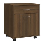 vidaXL Dulap cu roți, stejar maro, 45x38x54 cm, lemn prelucrat vidaXL Dulap cu roți, stejar maro, 45x38x54 cm, lemn prelucrat