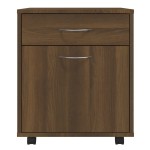 vidaXL Dulap cu roți, stejar maro, 45x38x54 cm, lemn prelucrat vidaXL Dulap cu roți, stejar maro, 45x38x54 cm, lemn prelucrat