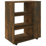 vidaXL Dulap cu roți, stejar fumuriu, 60x35x75 cm, lemn prelucrat vidaXL Dulap cu roți, stejar fumuriu, 60x35x75 cm, lemn prelucrat