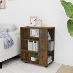 vidaXL Dulap cu roți, stejar fumuriu, 60x35x75 cm, lemn prelucrat vidaXL Dulap cu roți, stejar fumuriu, 60x35x75 cm, lemn prelucrat