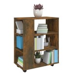 vidaXL Dulap cu roți, stejar fumuriu, 60x35x75 cm, lemn prelucrat vidaXL Dulap cu roți, stejar fumuriu, 60x35x75 cm, lemn prelucrat