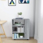 vidaXL Dulap cu roți, gri sonoma, 60x35x75 cm, lemn prelucrat vidaXL Dulap cu roți, gri sonoma, 60x35x75 cm, lemn prelucrat