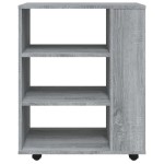 vidaXL Dulap cu roți, gri sonoma, 60x35x75 cm, lemn prelucrat vidaXL Dulap cu roți, gri sonoma, 60x35x75 cm, lemn prelucrat