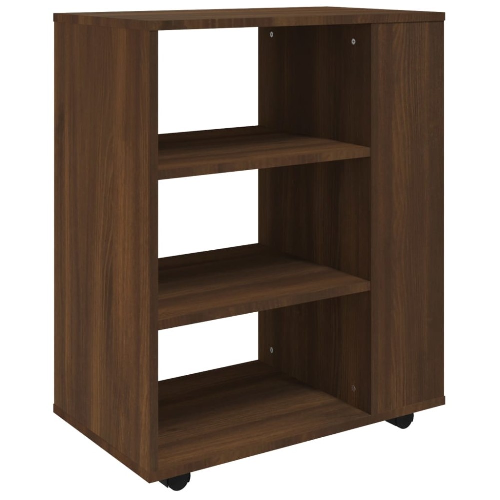 vidaXL Dulap cu roți, stejar maro, 60x35x75 cm, lemn prelucrat