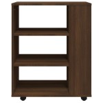 vidaXL Dulap cu roți, stejar maro, 60x35x75 cm, lemn prelucrat