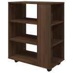 vidaXL Dulap cu roți, stejar maro, 60x35x75 cm, lemn prelucrat