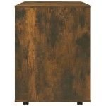 vidaXL Dulap cu roți, stejar fumuriu, 60x53x72 cm, lemn prelucrat