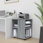 vidaXL Dulap cu roți, gri sonoma, 60x53x72 cm, lemn prelucrat vidaXL Dulap cu roți, gri sonoma, 60x53x72 cm, lemn prelucrat