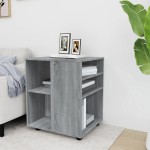 vidaXL Dulap cu roți, gri sonoma, 60x53x72 cm, lemn prelucrat vidaXL Dulap cu roți, gri sonoma, 60x53x72 cm, lemn prelucrat