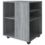 vidaXL Dulap cu roți, gri sonoma, 60x53x72 cm, lemn prelucrat vidaXL Dulap cu roți, gri sonoma, 60x53x72 cm, lemn prelucrat