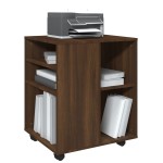 vidaXL Dulap cu roți, stejar maro, 60x53x72 cm, lemn prelucrat