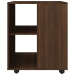 vidaXL Dulap cu roți, stejar maro, 60x53x72 cm, lemn prelucrat