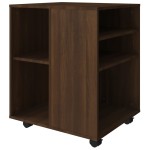 vidaXL Dulap cu roți, stejar maro, 60x53x72 cm, lemn prelucrat