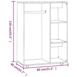 vidaXL Șifonier, gri sonoma, 80x40x110 cm, lemn prelucrat vidaXL Șifonier, gri sonoma, 80x40x110 cm, lemn prelucrat