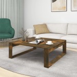 vidaXL Măsuță de cafea, stejar fumuriu, 100x100x35 cm, lemn prelucrat vidaXL Măsuță de cafea, stejar fumuriu, 100x100x35 cm, lemn prelucrat