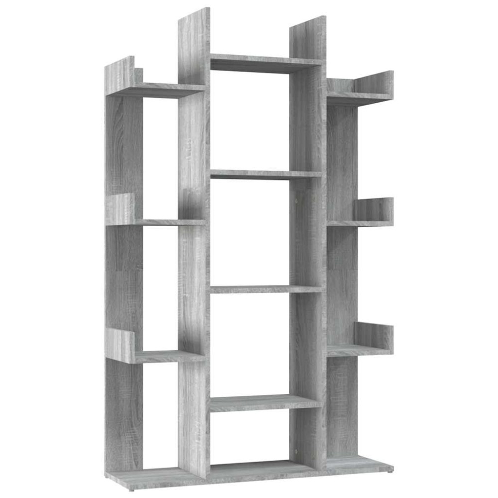 vidaXL Bibliotecă, gri sonoma, 86x25,5x140 cm, lemn prelucrat