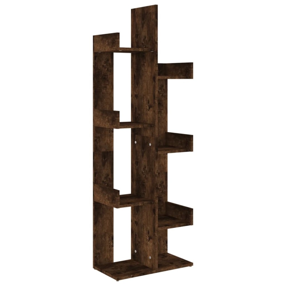 vidaXL Bibliotecă, stejar fumuriu, 48x25,5x140 cm, lemn prelucrat