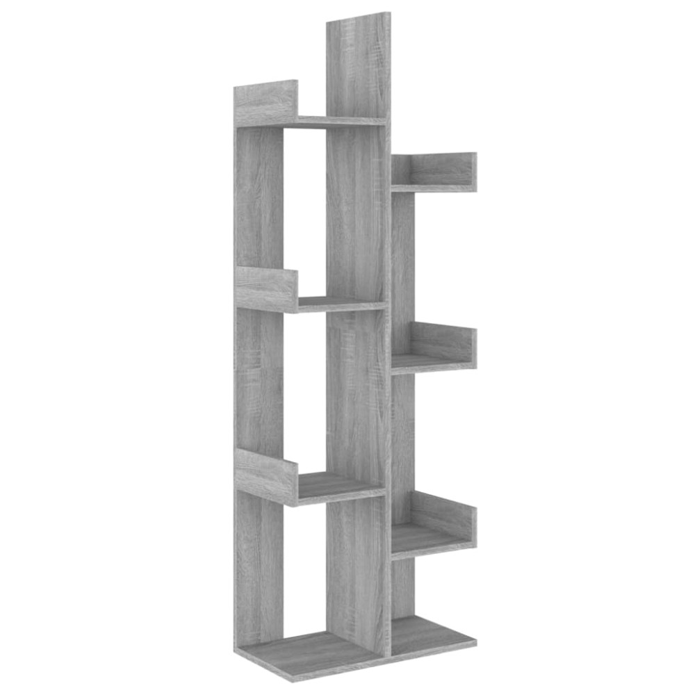 vidaXL Bibliotecă, sonoma gri, 48x25,5x140 cm, lemn prelucrat