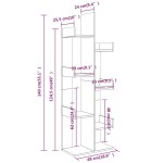 vidaXL Bibliotecă, sonoma gri, 48x25,5x140 cm, lemn prelucrat vidaXL Bibliotecă, sonoma gri, 48x25,5x140 cm, lemn prelucrat