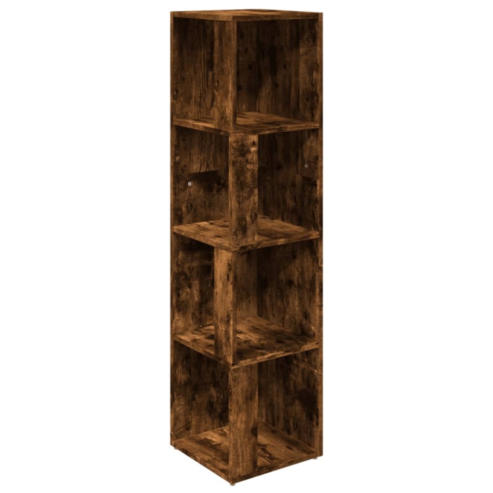 vidaXL Dulap colțar, stejar fumuriu, 33x33x132 cm, lemn prelucrat