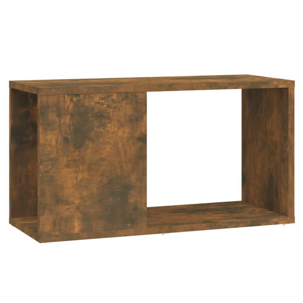 vidaXL Comodă TV, stejar fumuriu, 60x24x32 cm, lemn compozit