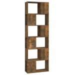 vidaXL Bibliotecă/Separator de cameră, stejar fumuriu, 60x24x186 cm vidaXL Bibliotecă/Separator de cameră, stejar fumuriu, 60x24x186 cm