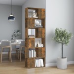 vidaXL Bibliotecă/Separator de cameră, stejar fumuriu, 60x24x186 cm vidaXL Bibliotecă/Separator de cameră, stejar fumuriu, 60x24x186 cm