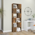 vidaXL Bibliotecă/Separator de cameră, stejar fumuriu, 60x24x186 cm vidaXL Bibliotecă/Separator de cameră, stejar fumuriu, 60x24x186 cm