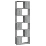 vidaXL Bibliotecă/Separator de cameră, gri sonoma, 60x24x186 cm vidaXL Bibliotecă/Separator de cameră, gri sonoma, 60x24x186 cm