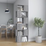 vidaXL Bibliotecă/Separator de cameră, gri sonoma, 60x24x186 cm vidaXL Bibliotecă/Separator de cameră, gri sonoma, 60x24x186 cm