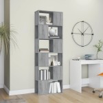 vidaXL Bibliotecă/Separator de cameră, gri sonoma, 60x24x186 cm vidaXL Bibliotecă/Separator de cameră, gri sonoma, 60x24x186 cm