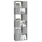 vidaXL Bibliotecă/Separator de cameră, gri sonoma, 60x24x186 cm vidaXL Bibliotecă/Separator de cameră, gri sonoma, 60x24x186 cm