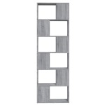 vidaXL Bibliotecă/Separator de cameră, gri sonoma, 60x24x186 cm vidaXL Bibliotecă/Separator de cameră, gri sonoma, 60x24x186 cm