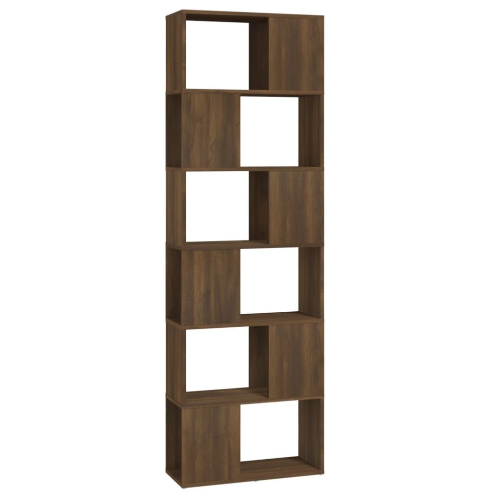 vidaXL Bibliotecă/Separator de cameră, stejar maro, 60x24x186 cm